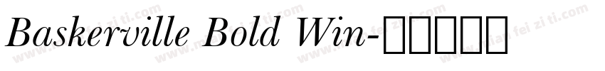 Baskerville Bold Win字体转换